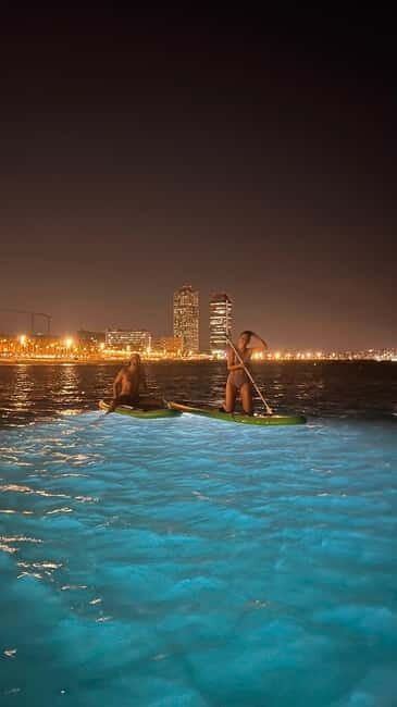 Paddle surf at night with light & drink -photos &videos - Key Points