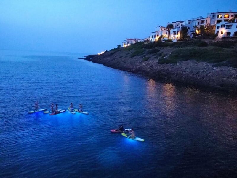 Paddle Surf with Led lights at sunset in Menorca - The Sum Up
