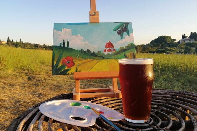Paint And Drink Florentine Hills Art at La Birr'aia in Marignolle - What to Expect from the Experience