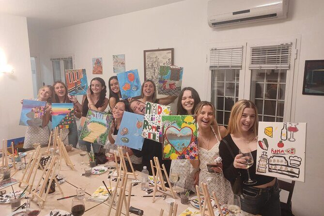 Paint and Free Flowing Wine Art Class in Rome - An In-Depth Look at the Painting and Wine Experience in Rome