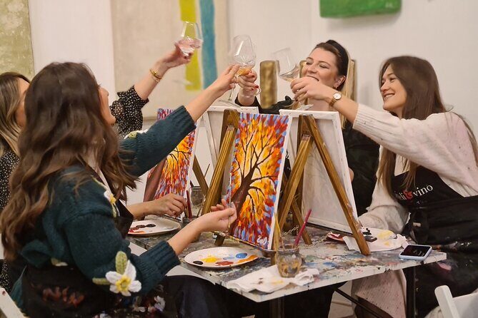 Painting party at Art Bottega - Paint & Wine Studio in Rijeka - What to Expect from the Painting & Wine Experience