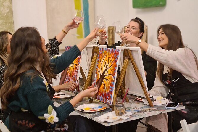Painting party at Art Bottega - Paint & Wine Studio in Zagreb - Key Points