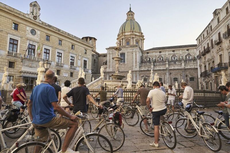 Palermo: Guided Bike Tour with Street Food Tasting - Exploring Historic Squares: Piazza Bellini and Piazza Pretoria