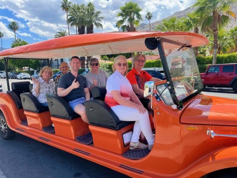Palm Springs Tour from an open air 6 Passenger Golf Cart - Key Points