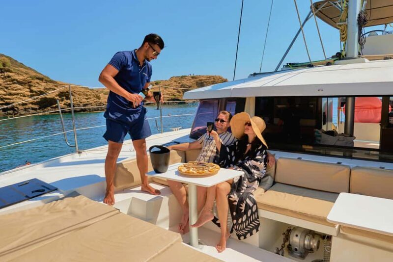 Panormo Catamaran Cruise: Swim, Snorkel & Gourmet Lunch - Key Points