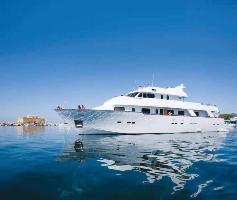 Paphos: Adults Only Cruise with Drinks, Food, Bus, Swim Stop - Key Points