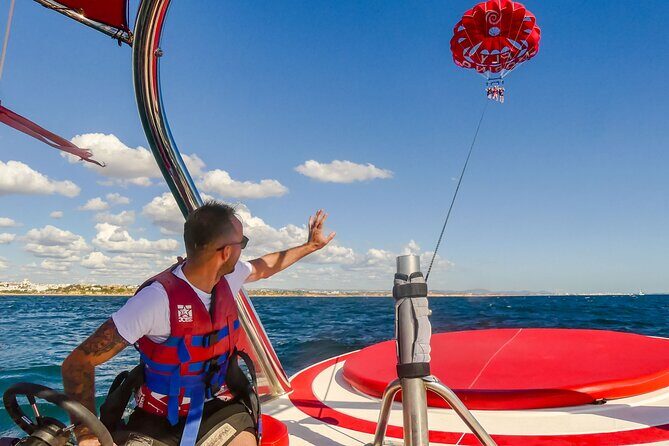 Parasailing from Albufeira Marina by Boat - Key Points
