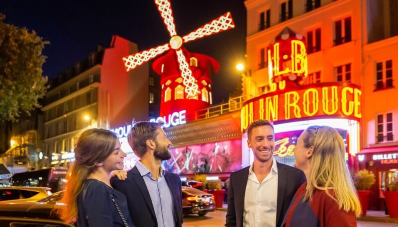 Paris: Evening Sightseeing Tour and Moulin Rouge Show - Key Points