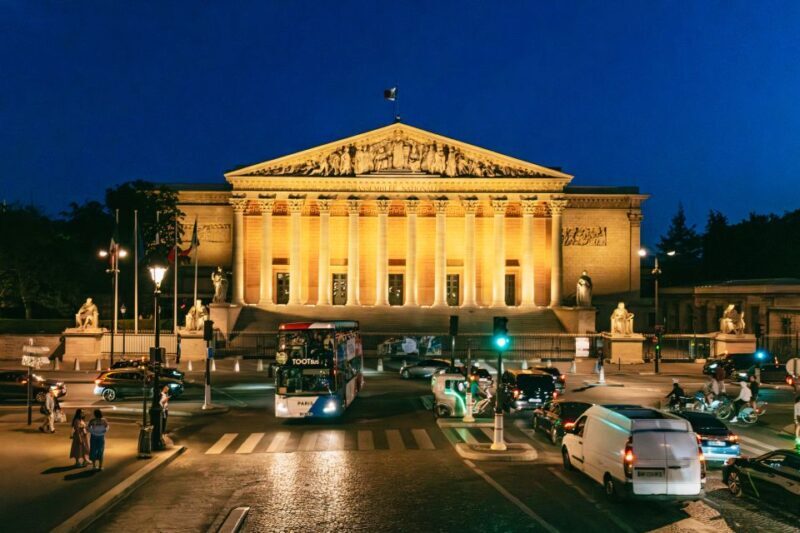Paris: Tootbus Panoramic by Night Bus Tour with Audioguide - Key Points