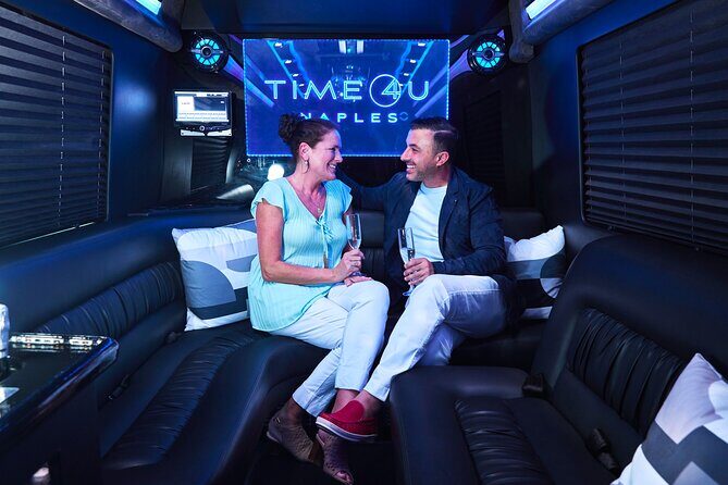 Party Bus Excursion Disco Ball, Limo Seating, Bar, & LED Lights - Frequently Asked Questions