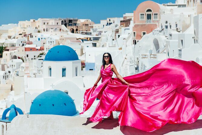 Photoshoot in Flying Dresses in Santorini - Frequently Asked Questions