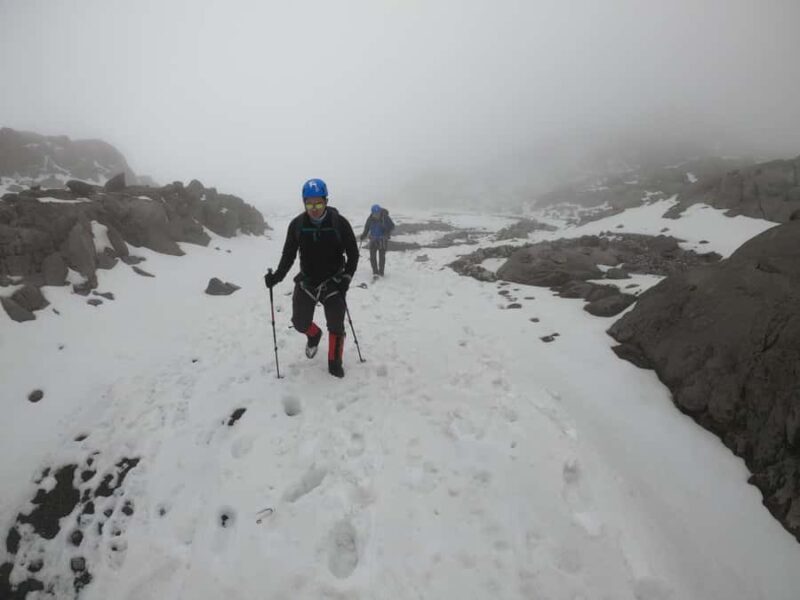 Pico de Orizaba north face: Training at the base of the glacier - Key Points