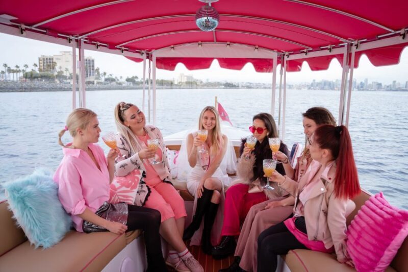 Pink Private Boat Cruise in San Diego! Bachelorette Birthday - Key Points