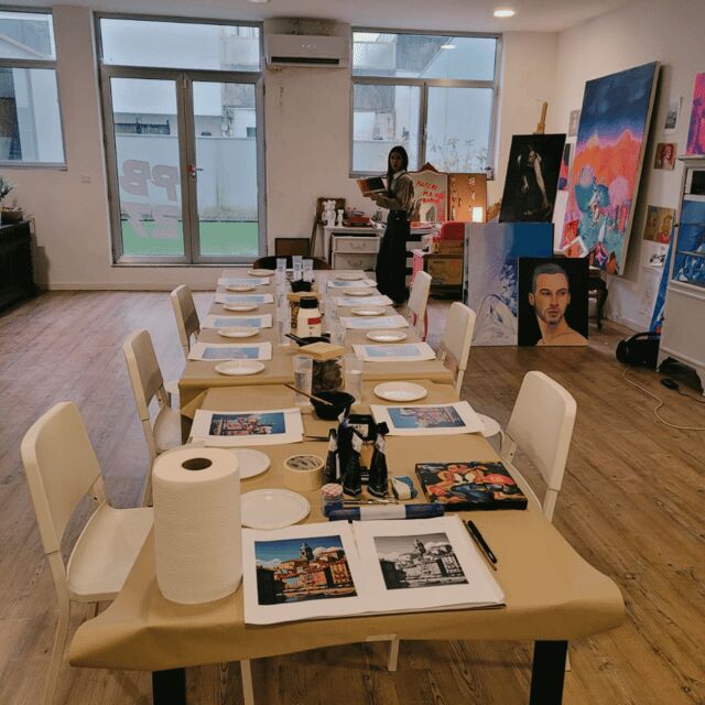 Porto: Acrylic Painting Workshop for Groups - Antero Quental - Authentic Artistic Expression in a Memorable Setting