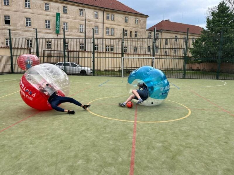 Prague: Bubbles football in city centre of Prague - Who Will Enjoy This The Most?