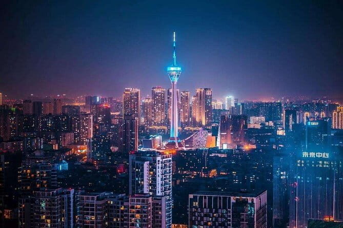Private Chengdu Illuminated Night Tour with Radio and TV Tower and Buffet Dinner - Discover Chengdu’s Night Lights with an Illuminated Tour and Dinner