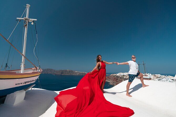 Private Flying Dress Photoshoot in Santorini - Quality and Value