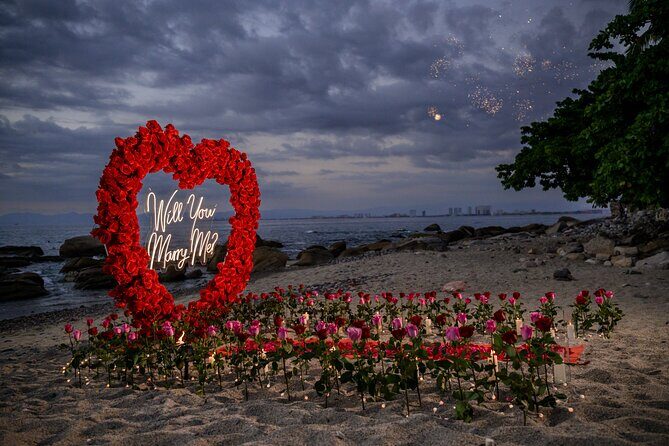 Private Photoshoot Giant Heart with Roses - Key Points