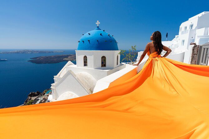 Private Santorini Flying Dress Photoshoot 2 Hours and Video - Key Points