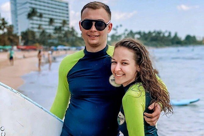 PRIVATE Surf lesson for Beginners Couple - In The Sum Up