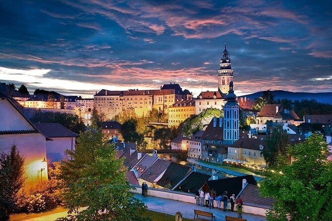 Private transfer in a Sanitized Car Prague to Vienna with 2h stop Cesky Krumlov - Key Points