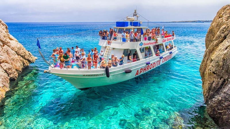 Protaras:Cape Greco, Turtle Cove & Blue Lagoon Sunset Cruise - The Sum Up