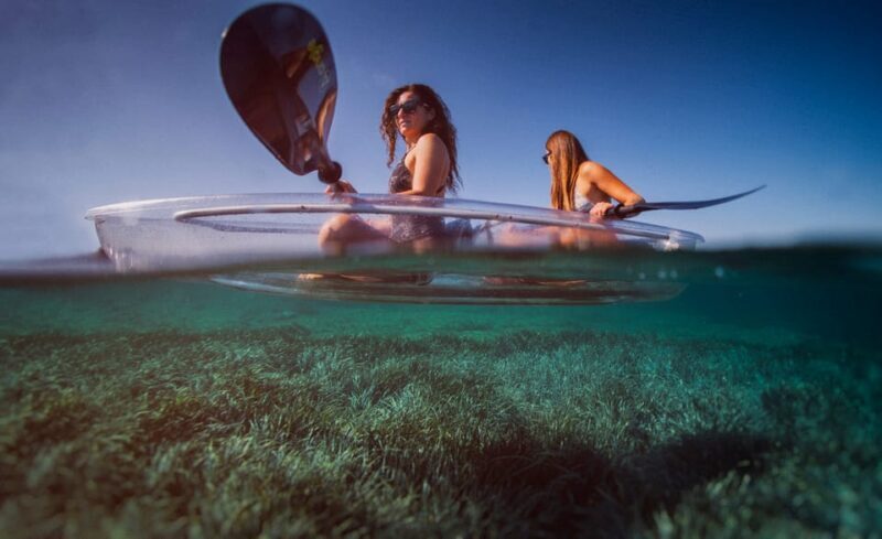 Pula: Clear Kayak Tour to Canyon, Island Cliffs & small Cave - An Introduction to the Pula Transparent Kayak Tour