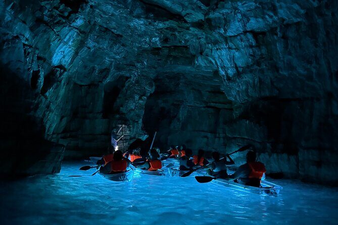 Pula: Sunset/Night-time Illuminated Transparent Kayak Tour - Key Points