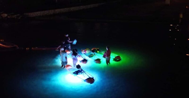 Rab: Night adventures illuminated transparent kayaks - Key Points