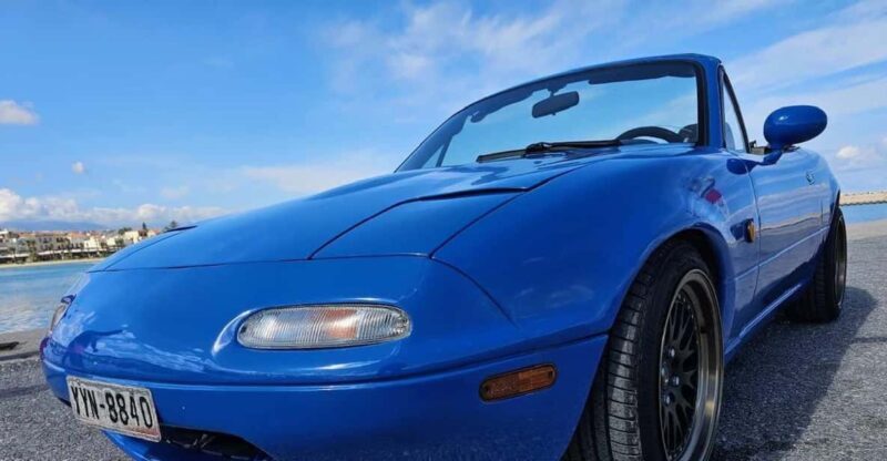 Rethymno: Ride with a Mazda MX5 cabrio 1991 for 12 hours - FAQ