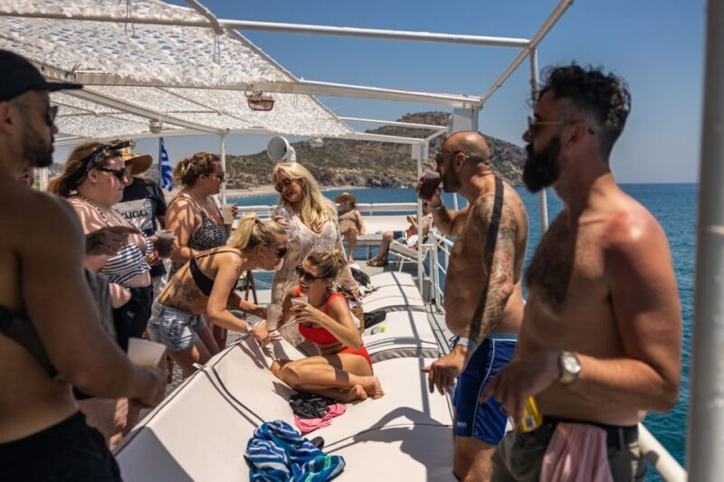 Rhodes: Bay to Bay Swim Cruise with Greek Buffet and Wine - Key Points