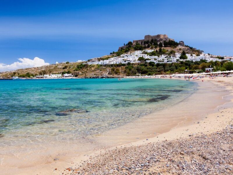 Rhodes: Boat trip to Lindos with Swimming Stops - Key Points
