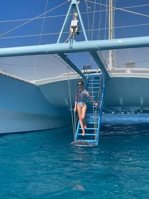 Rhodes: Catamaran Cruise with Meal, Snacks & Swim Stops - Key Points