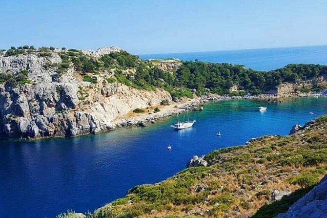 Rhodes Exclusive Swim Cruise with Greek Gourmet Buffet & Drinks - The Return: A Scenic Sail Back to Mandraki