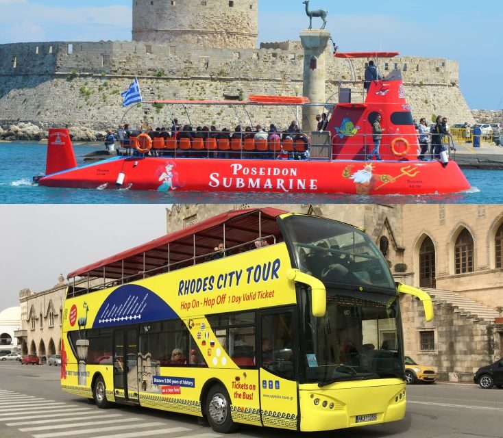 Rhodes: Hop-on Hop-off Bus and Submarine Tour - Exploring Rhodes with a Dual Perspective
