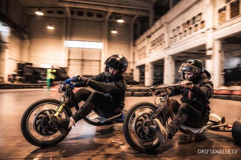 Riga | Drifta Halle: Extreme 20 minute ride on a drift trike - Key Points