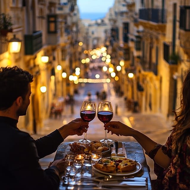 Romantic Italian Cuisine Dinner in Valletta - Key Points