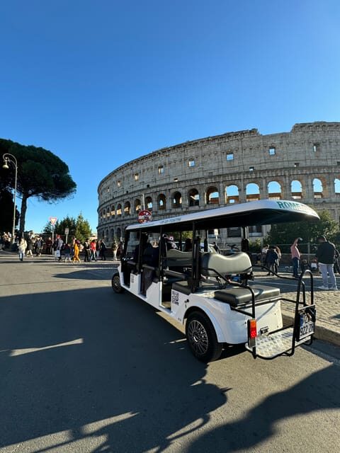 Rome: Private Golf Cart Tour in 3hours with Food Tasting - Detailed Itinerary Breakdown