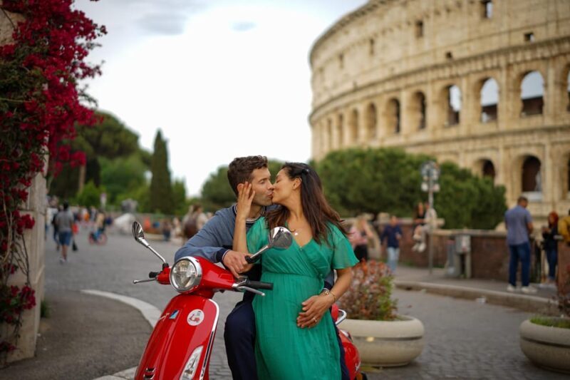 Rome Professional Photoshoot with free transport with Vespa - The Value of the Experience