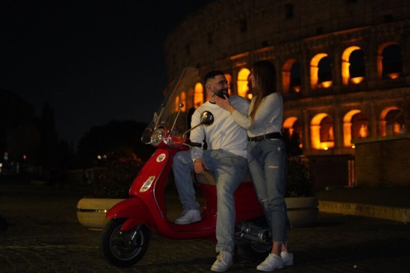 Rome: Vespa Scooter Night Tour with Pro Photographer service - An Authentic Way to Explore Rome at Night