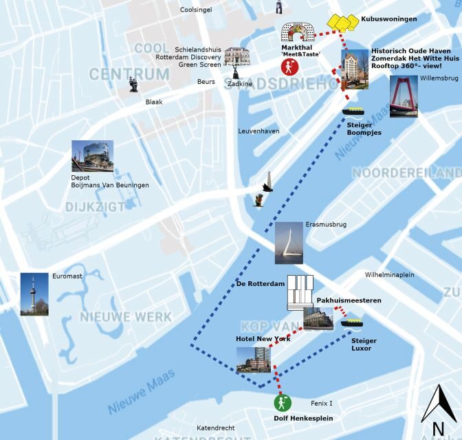 Rotterdam: De Rotterdam, Cube Houses, Watertaxi and Markthal - Key Points