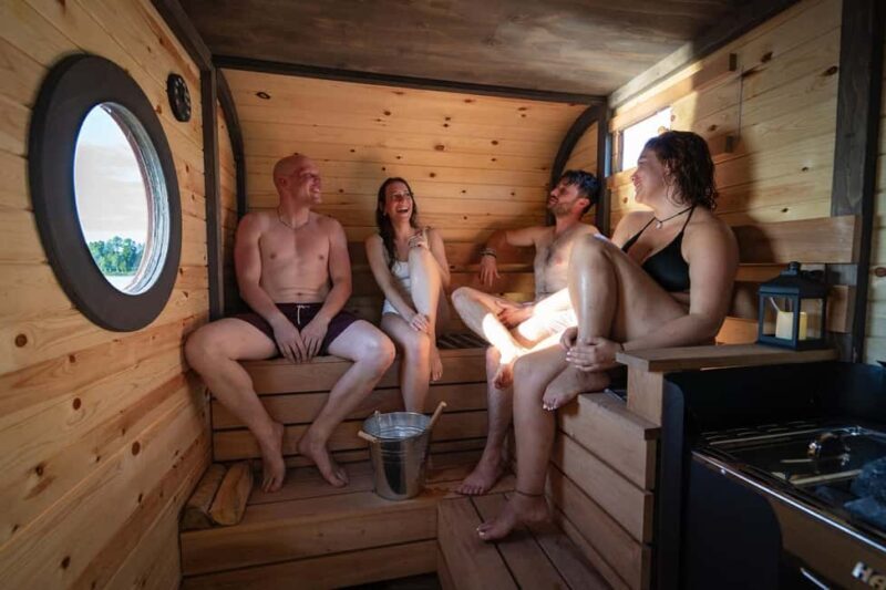 Rovaniemi: Half-day or evening on a floating sauna, swimming and BBQ - Key Points