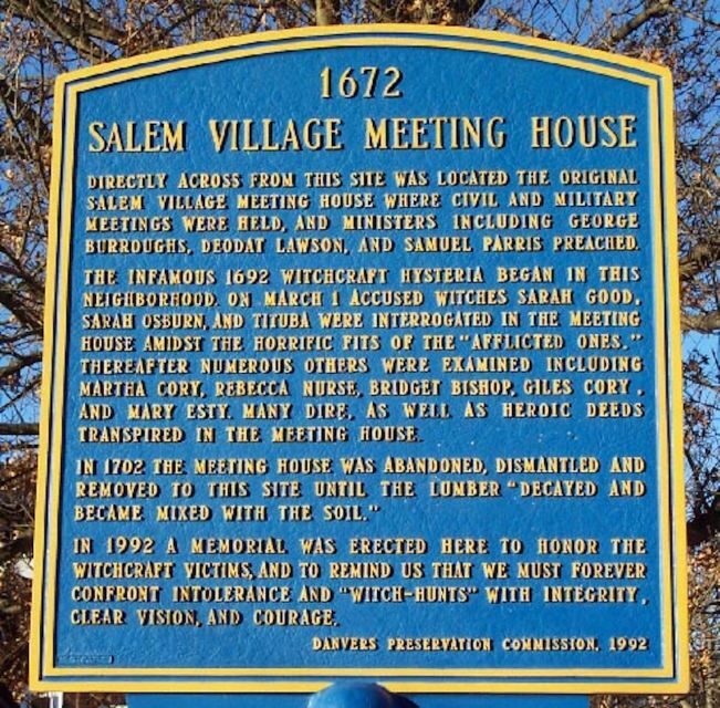 Salem Village Witch Hunt Walking Tour - Key Points