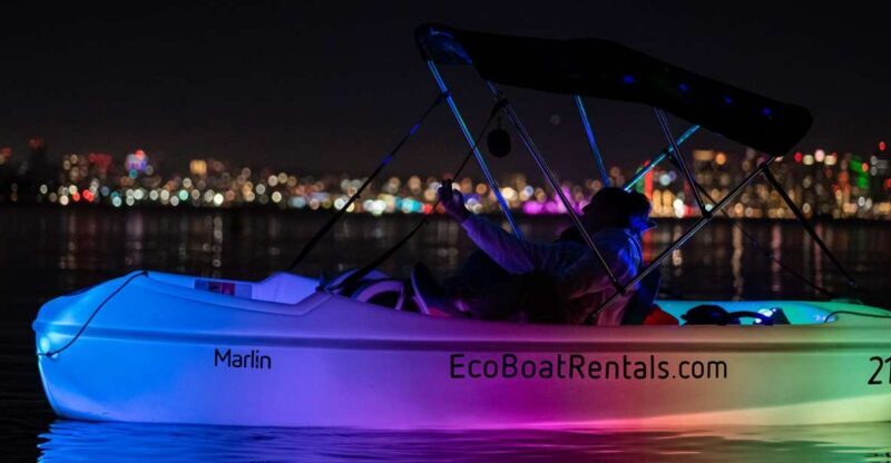 San Diego: Night Date Glow Pedal Boat with Downtown Views - Key Points