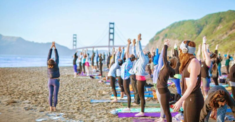 San Francisco: Silent Disco Yoga at Baker Beach - The Experience in Detail