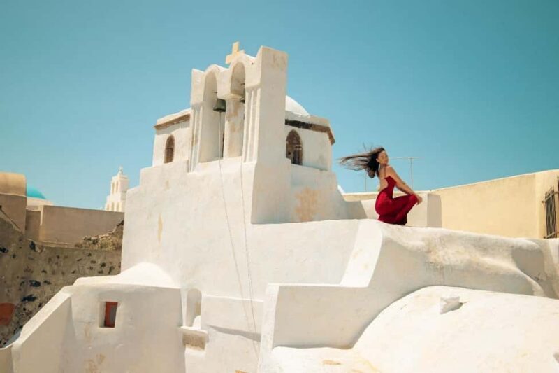 Santorini: 1H Pyrgos Village Cinematic Photoshoot Experience - Key Points