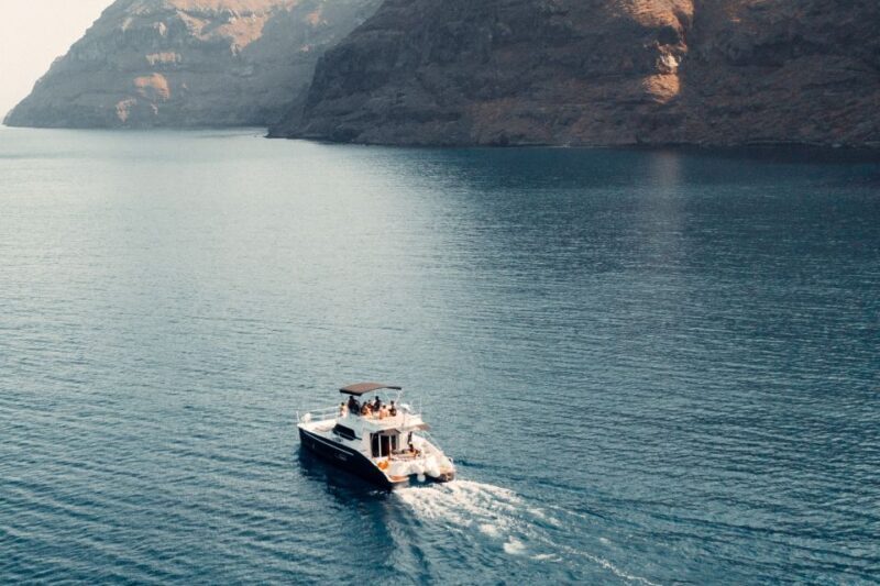 Santorini: Caldera Private Power Catamaran Cruise - An Authentic, Comfortable Way to Explore Santorini’s Coast