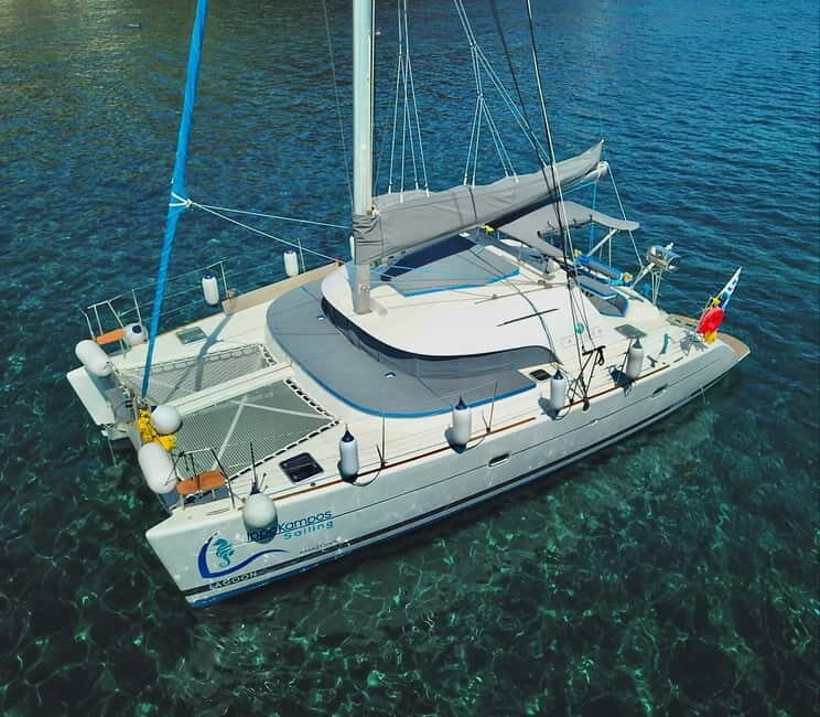 Santorini: Catamaran Cruise with Food and Drinks - Key Points