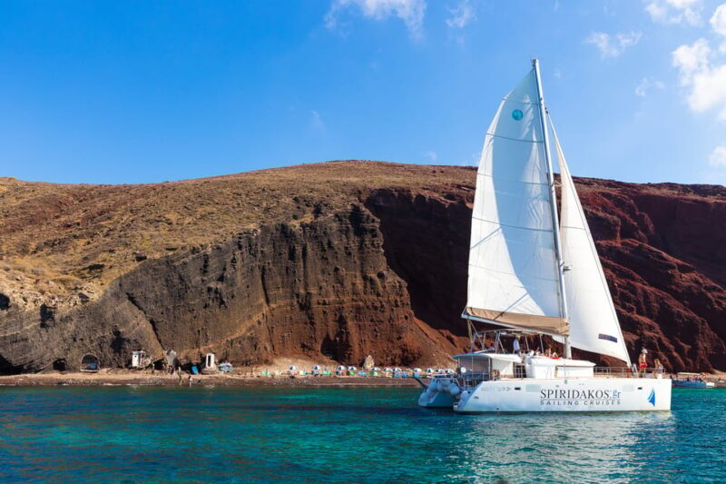 Santorini: Catamaran Cruise with Meals and Drinks - Key Points
