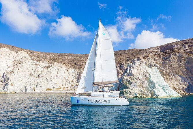 Santorini Classic Catamaran Cruise with BBQ, Drinks and Transfers - Authentic Experiences Highlighted by Guests